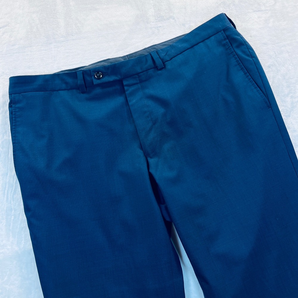 Ted Baker London Jefferson Pant 38R Blue 100% Wool Dress Slacks TB604108